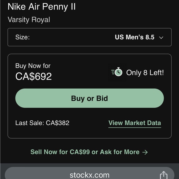 Nike Air Penny II (2) Varsity Royal - Picture 11 of 11